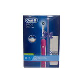 Oral B Electric Pro 750  Pink Cross Action + Travel Case  Tooth Brush